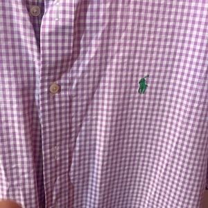 Ralph Lauren xxl Mens short sleeve purple and white new without tags